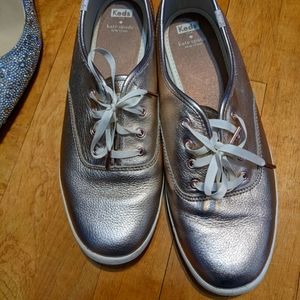 Kate Spade x Keds sneakers size 11 Rose Gold metallic.